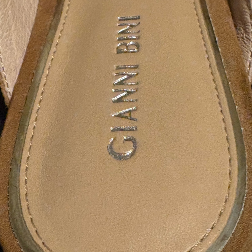 Gianni Bini Suede Tassel Loafer Mules Women’s Size 9M Tan - Picture 9 of 9